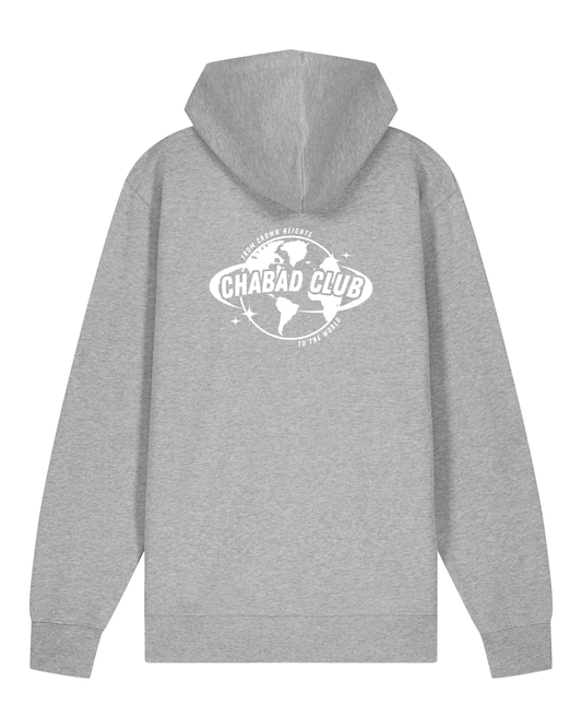 CHABAD CLUB HOODIE FCHTTW GRIS VERSO