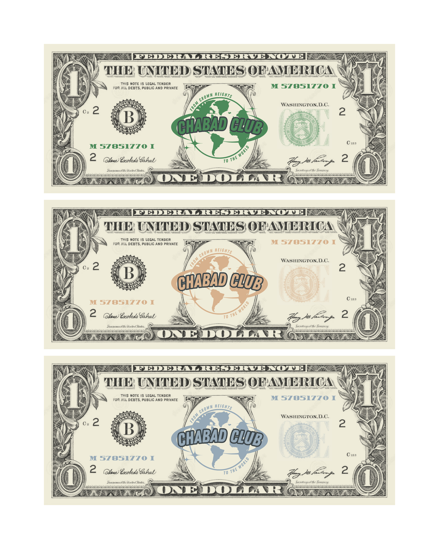 CHABAD CLUB DOLLAR LOGO