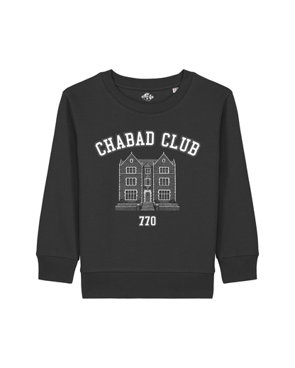 CHABAD CLUB SWEAT ENFANT CHABAD CLUC 770 NOIR RECTO