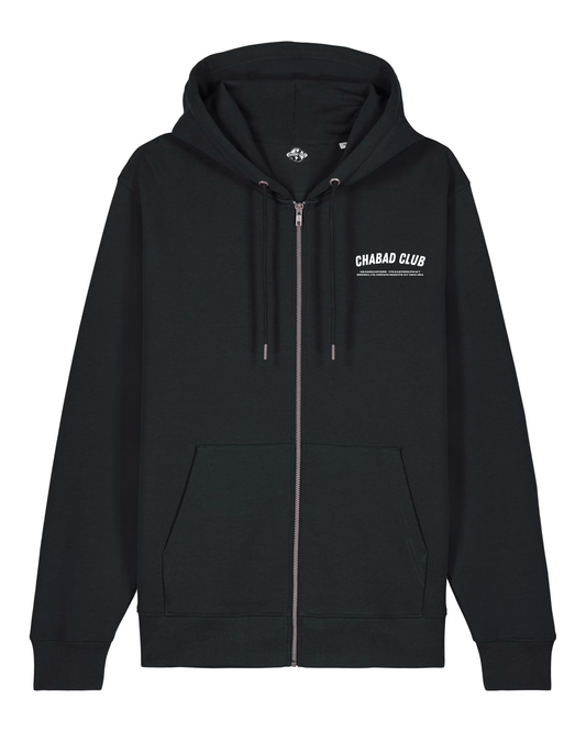 CHABAD CLUB HOODIE FCHTTW NOIR RECTO