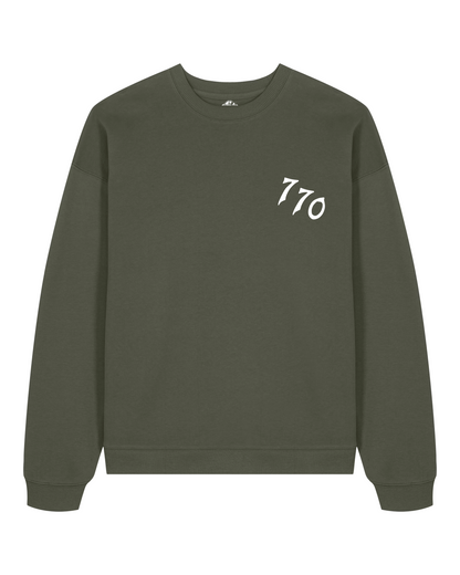 CHABAD CLUB SWEATSHIRT 770 KHAKI RECTO