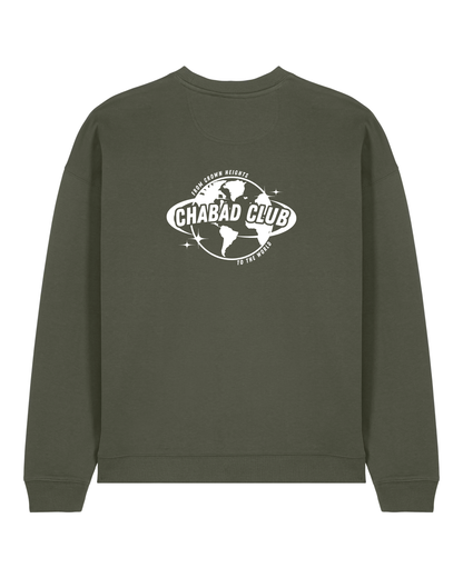CHABAD CLUB SWEATSHIRT 770 KHAKI VERSO