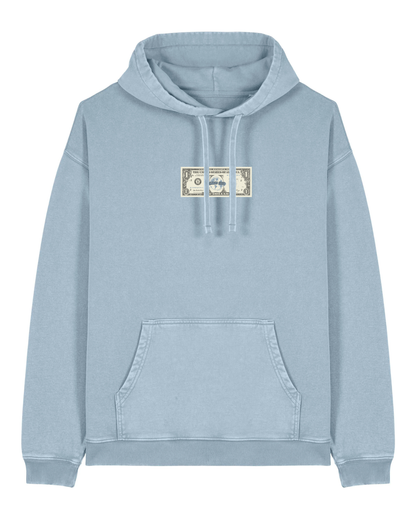 CHABAD CLUB SWEATSHIRT DOLLAR BLEU CIEL VINTAGE RECTO