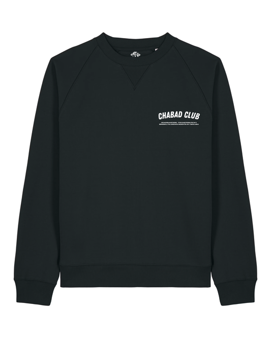 CHABAD CLUB SWEATSHIRT FCHTTW NOIR RECTO