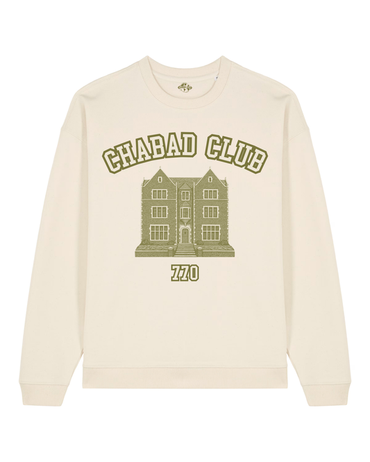 CHABAD CLUB SWEATSHIRT SYNA ECRU RECTO