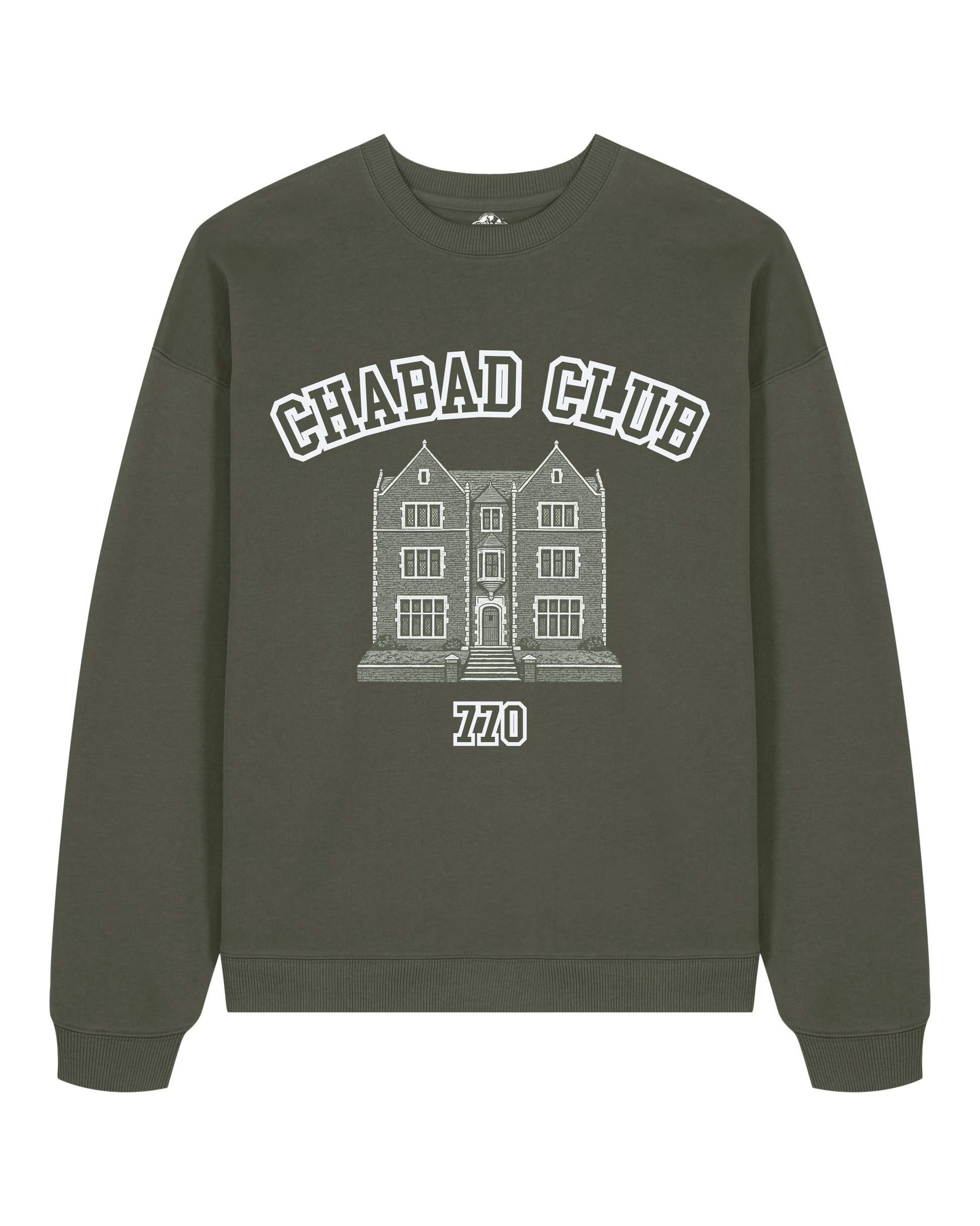 CHABAD CLUB SWEATSHIRT SYNA KHAKI RECTO