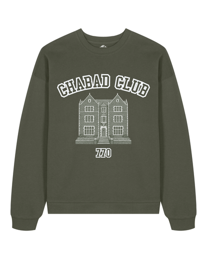 CHABAD CLUB SWEATSHIRT SYNA KHAKI RECTO