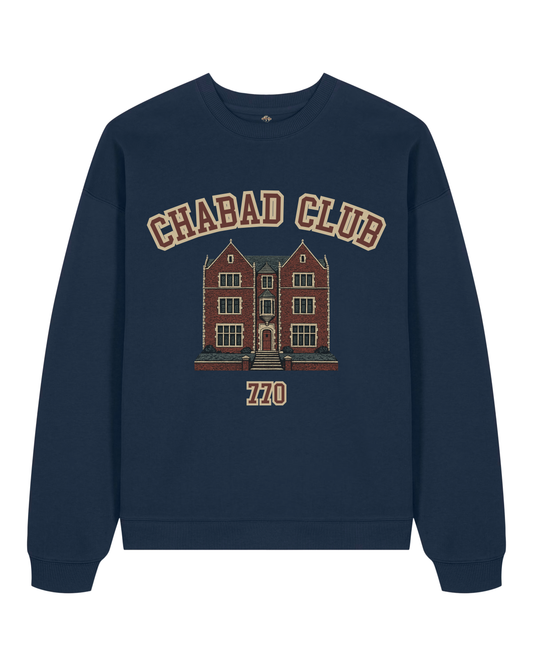 CHABAD CLUB SWEATSHIRT SYNA NAVY RECTO