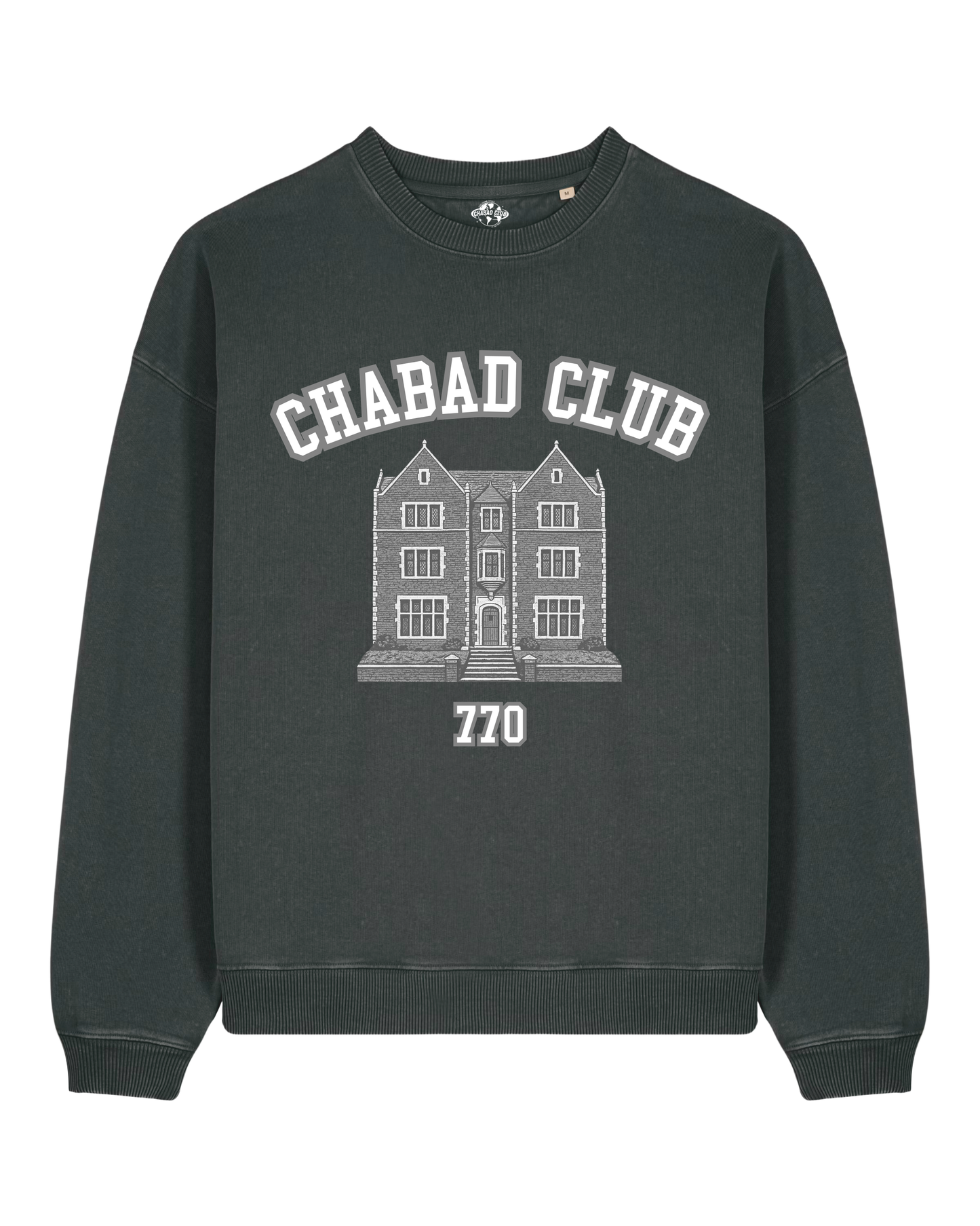 CHABAD CLUB SWEATSHIRT SYNA NOIR VINTAGE RECTO