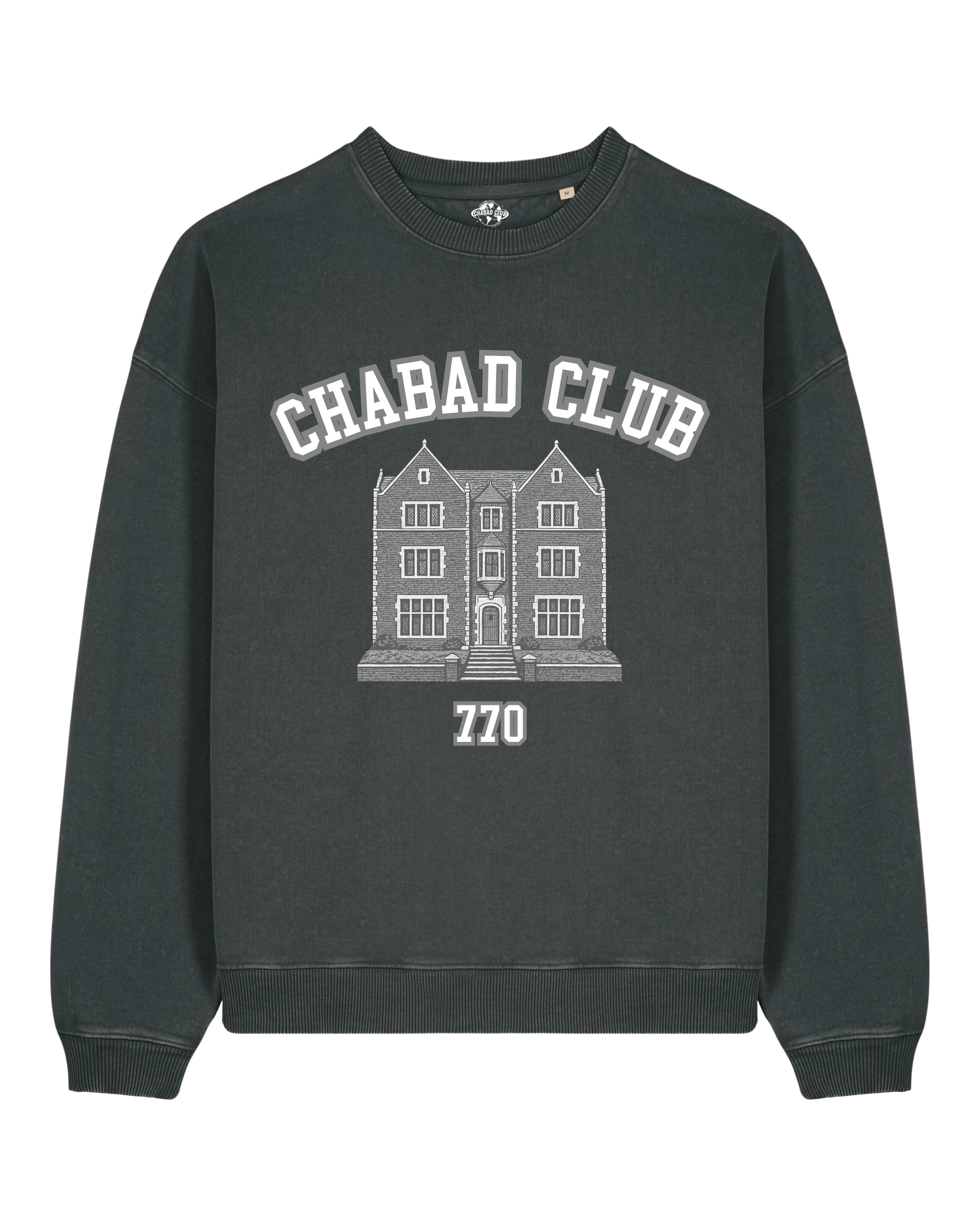 CHABAD CLUB SWEATSHIRT SYNA NOIR VINTAGE RECTO