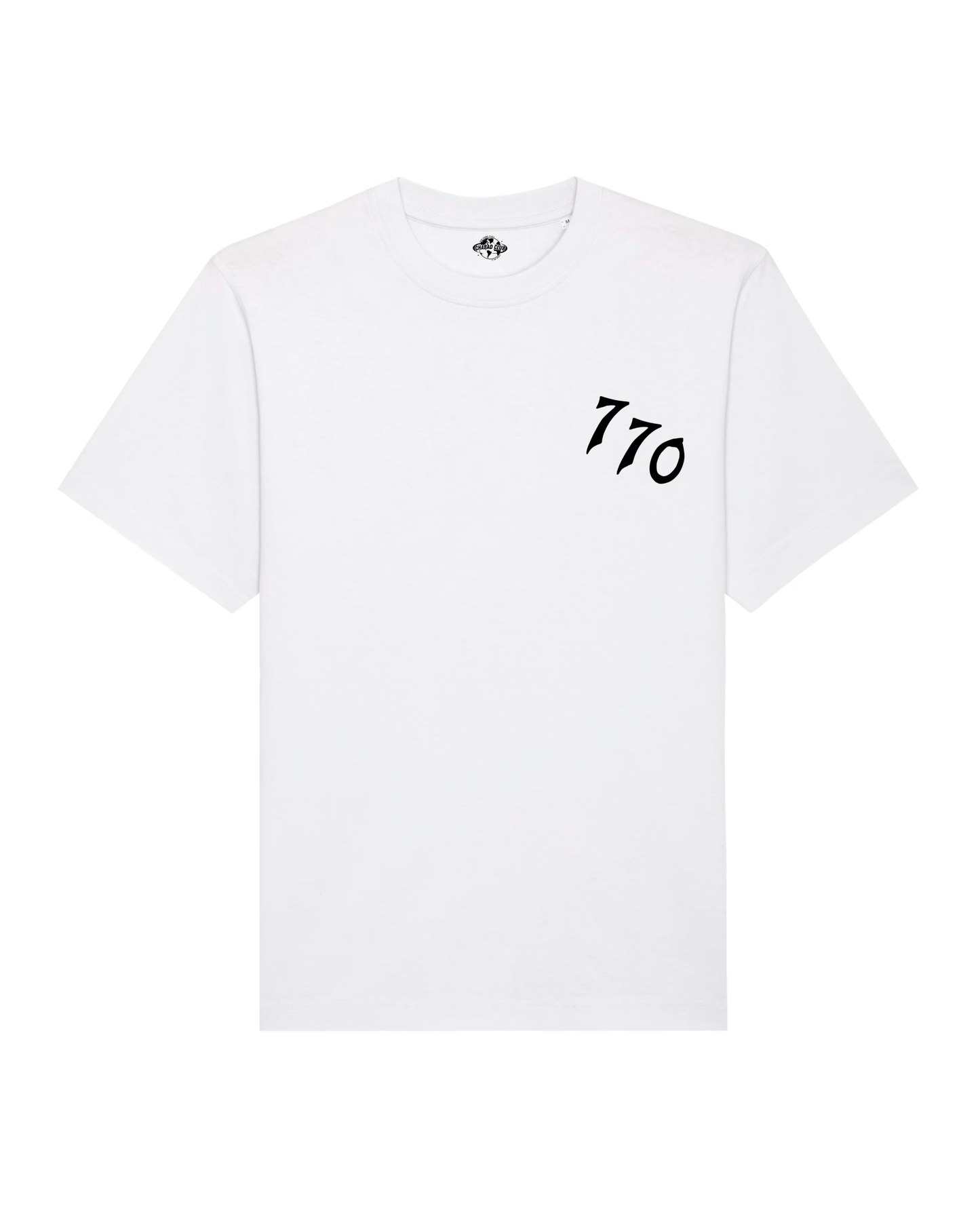 CHABAD CLUB TSHIRT 770 BLANC RECTO