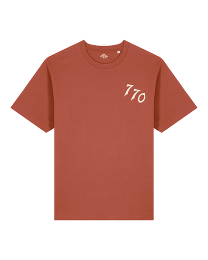 CHABAD CLUB TSHIRT 770 TERRACOTTA VERSO