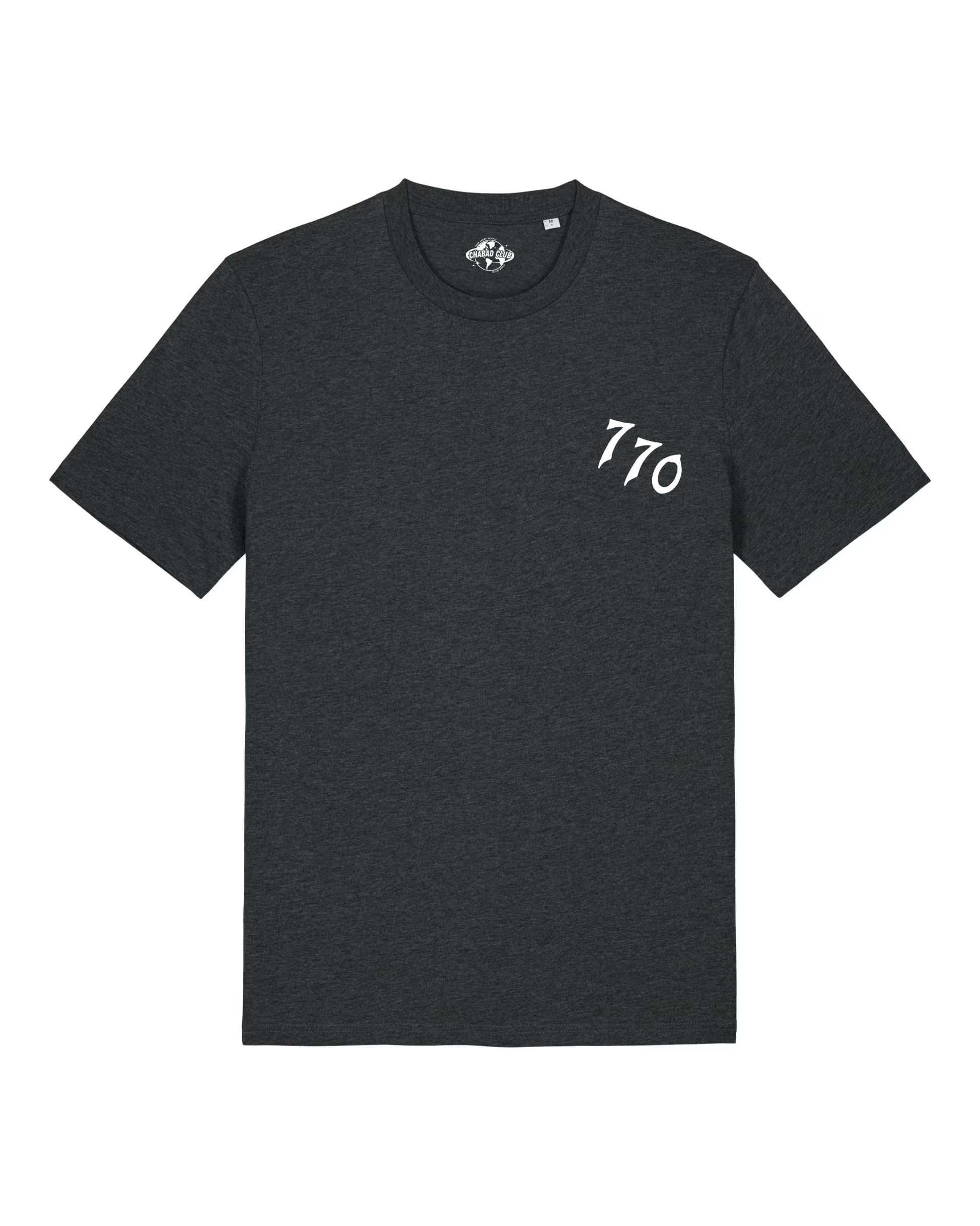 CHABAD CLUB TSHIRT DROIT 770 ANTHRACITE RECTO