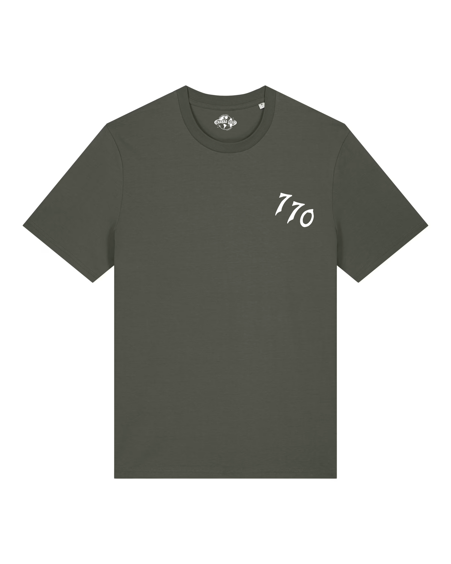 CHABAD_CLUB_TSHIRT_DROIT_770_KHAKI_RECTO
