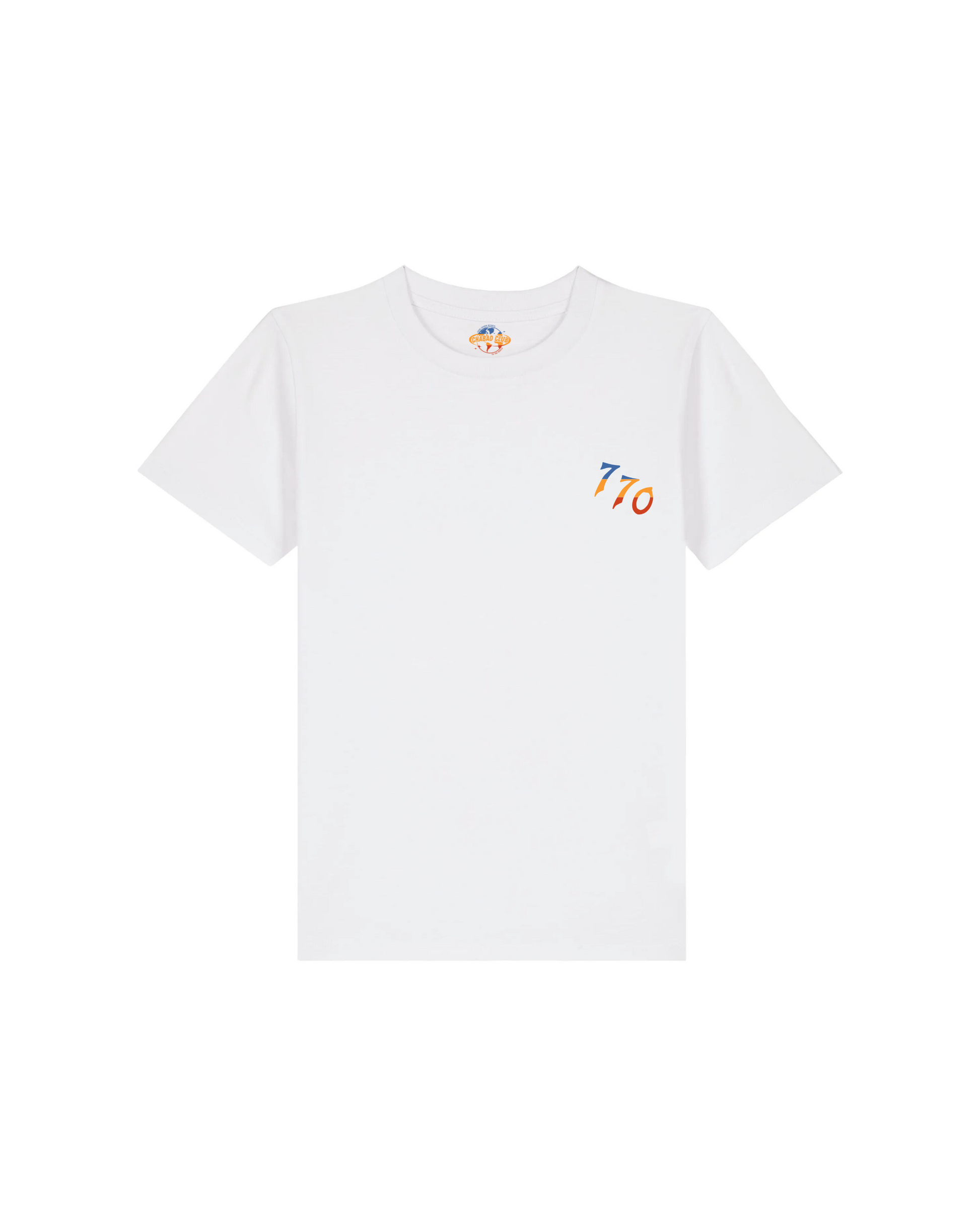 CHABAD CLUB TSHIRT ENFANT 770 BLANC RECTO