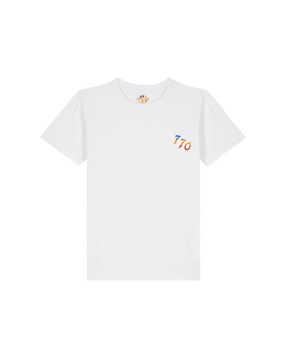 CHABAD CLUB TSHIRT ENFANT 770 BLANC RECTO