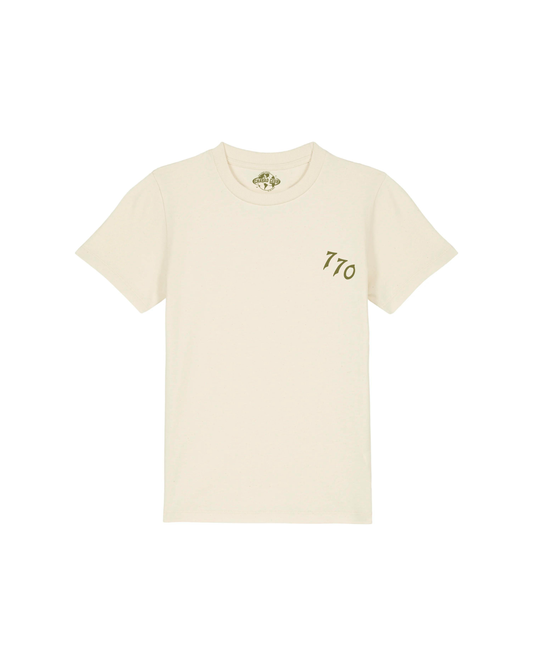 CHABAD CLUB TSHIRT ENFANT 770 ECRU RECTO