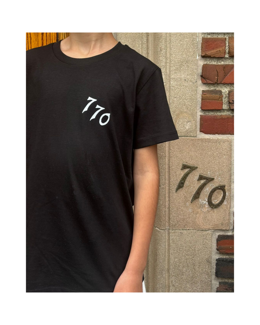 CHABAD CLUB TSHIRT ENFANT 770 NOIR REAL