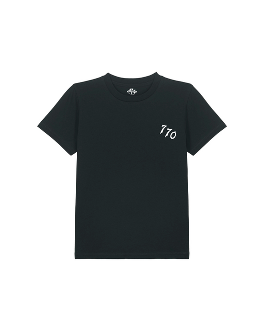 CHABAD CLUB TSHIRT ENFANT 770 NOIR RECTO