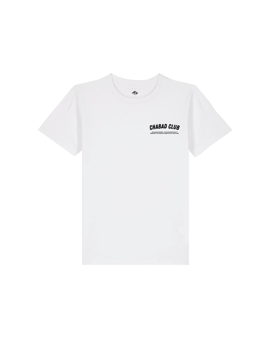 CHABAD CLUB TSHIRT ENFANT FCHTTW BLANC RECTO