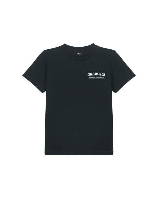 CHABAD CLUB TSHIRT ENFANT FCHTTW NOIR RECTO