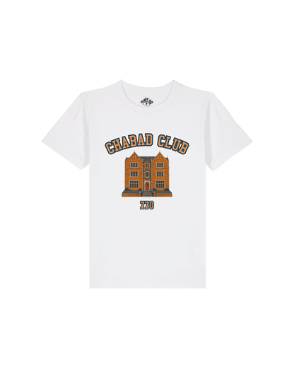 CHABAD CLUB TSHIRT ENFANT SYNA BLANC RECTO