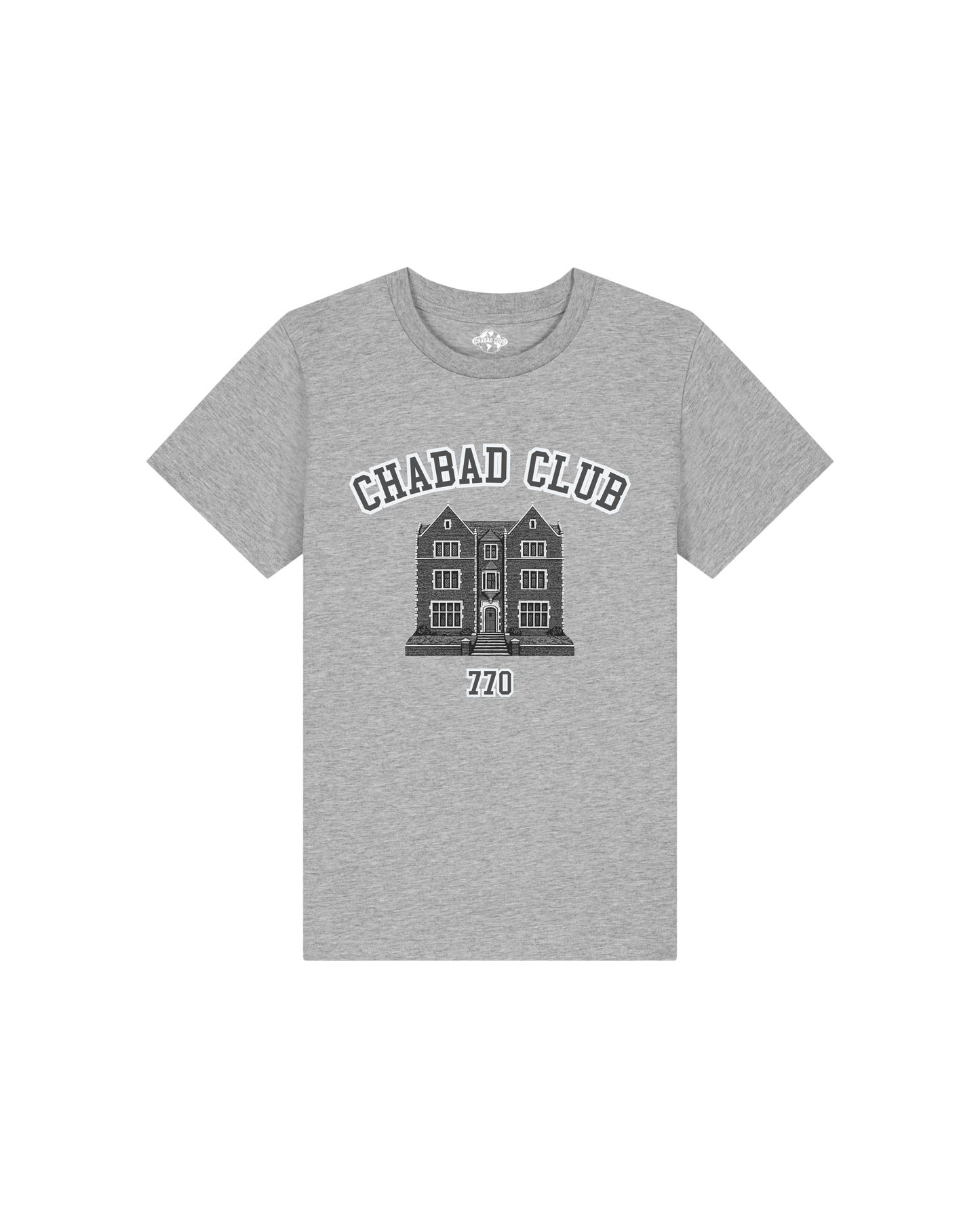 CHABAD CLUB TSHIRT ENFANT SYNA GRIS RECTO