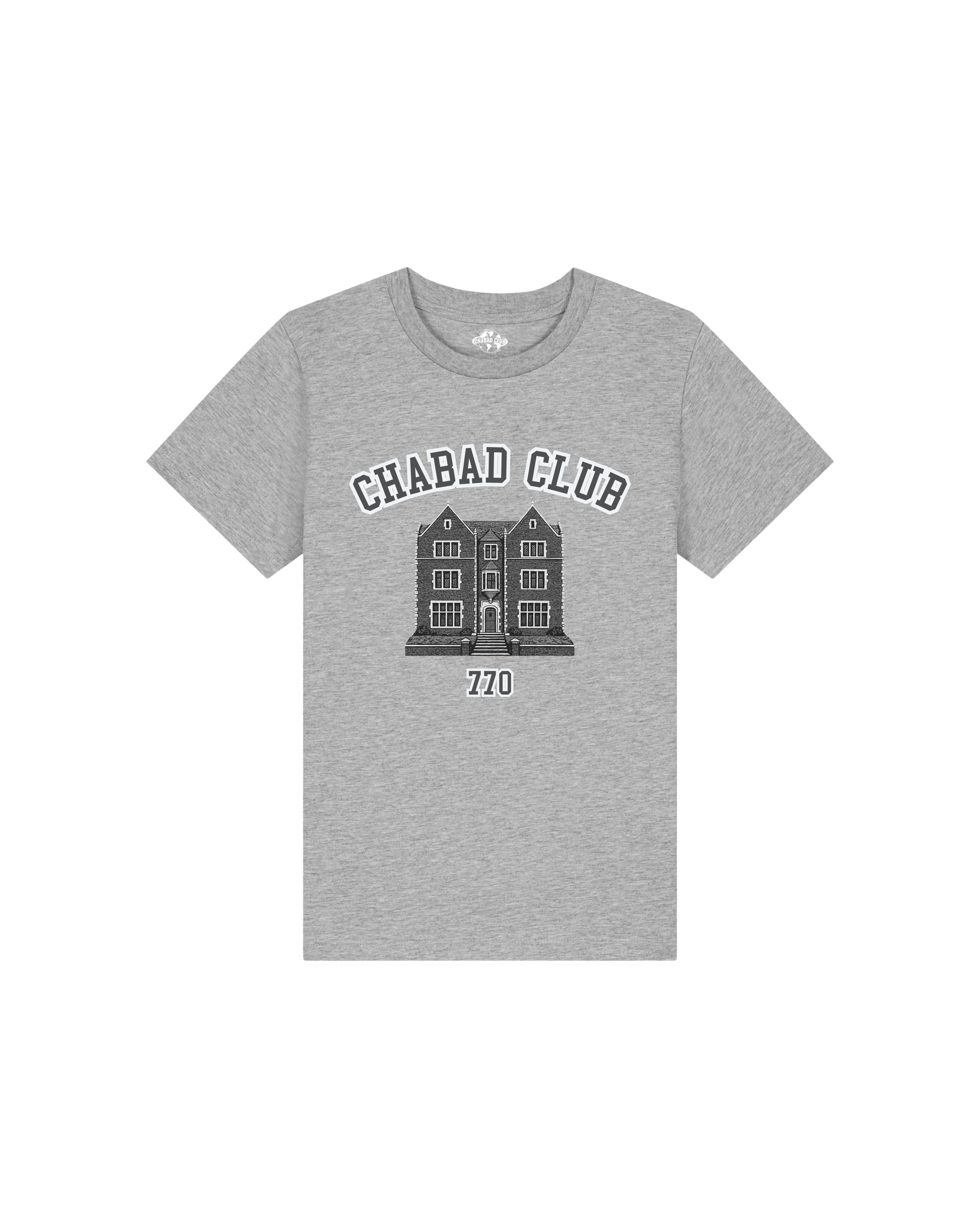 CHABAD CLUB TSHIRT ENFANT SYNA GRIS RECTO