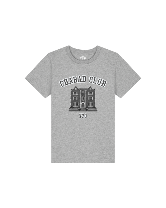 CHABAD CLUB TSHIRT ENFANT SYNA GRIS RECTO