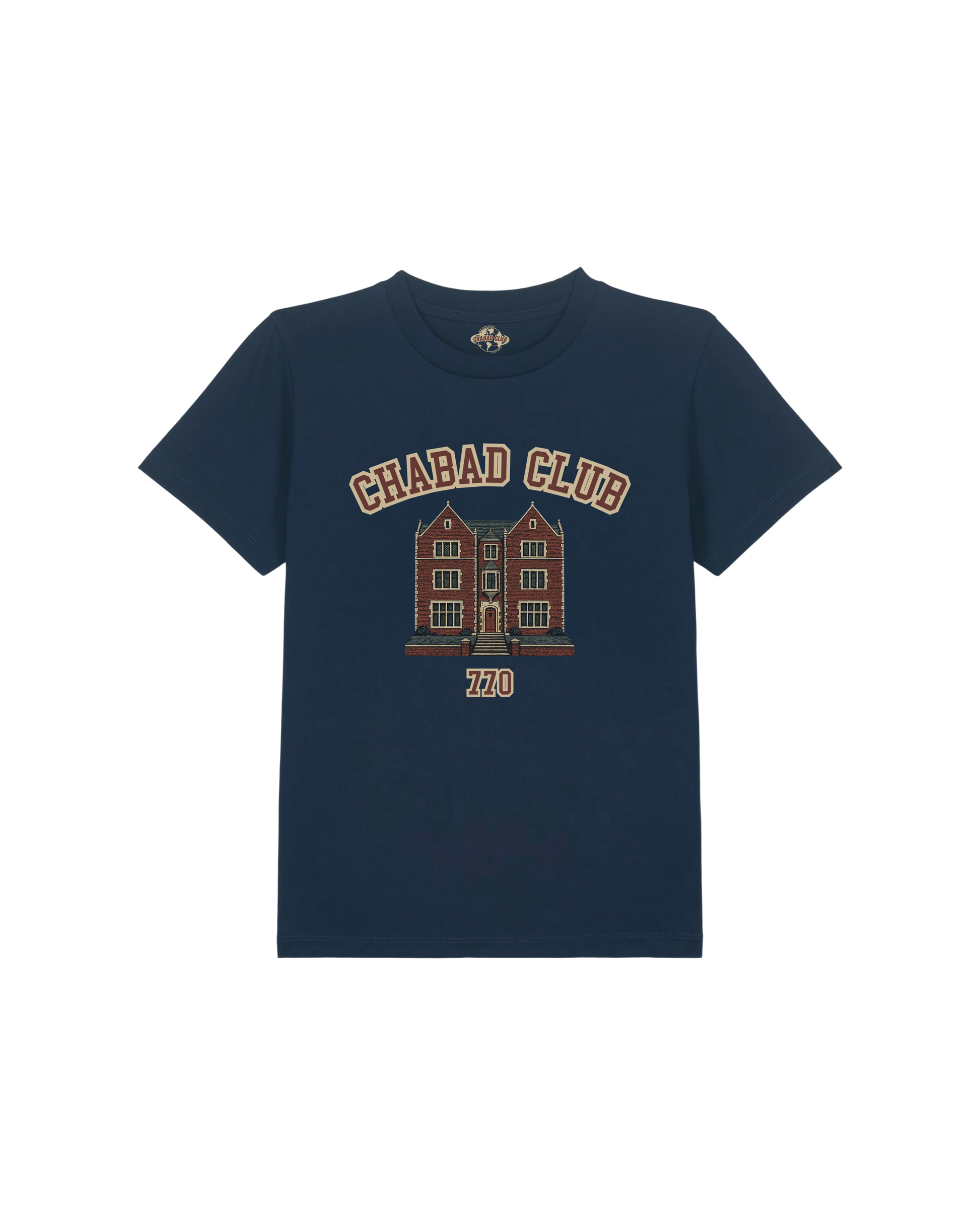 CHABAD CLUB TSHIRT ENFANT SYNA NAVY RECTO