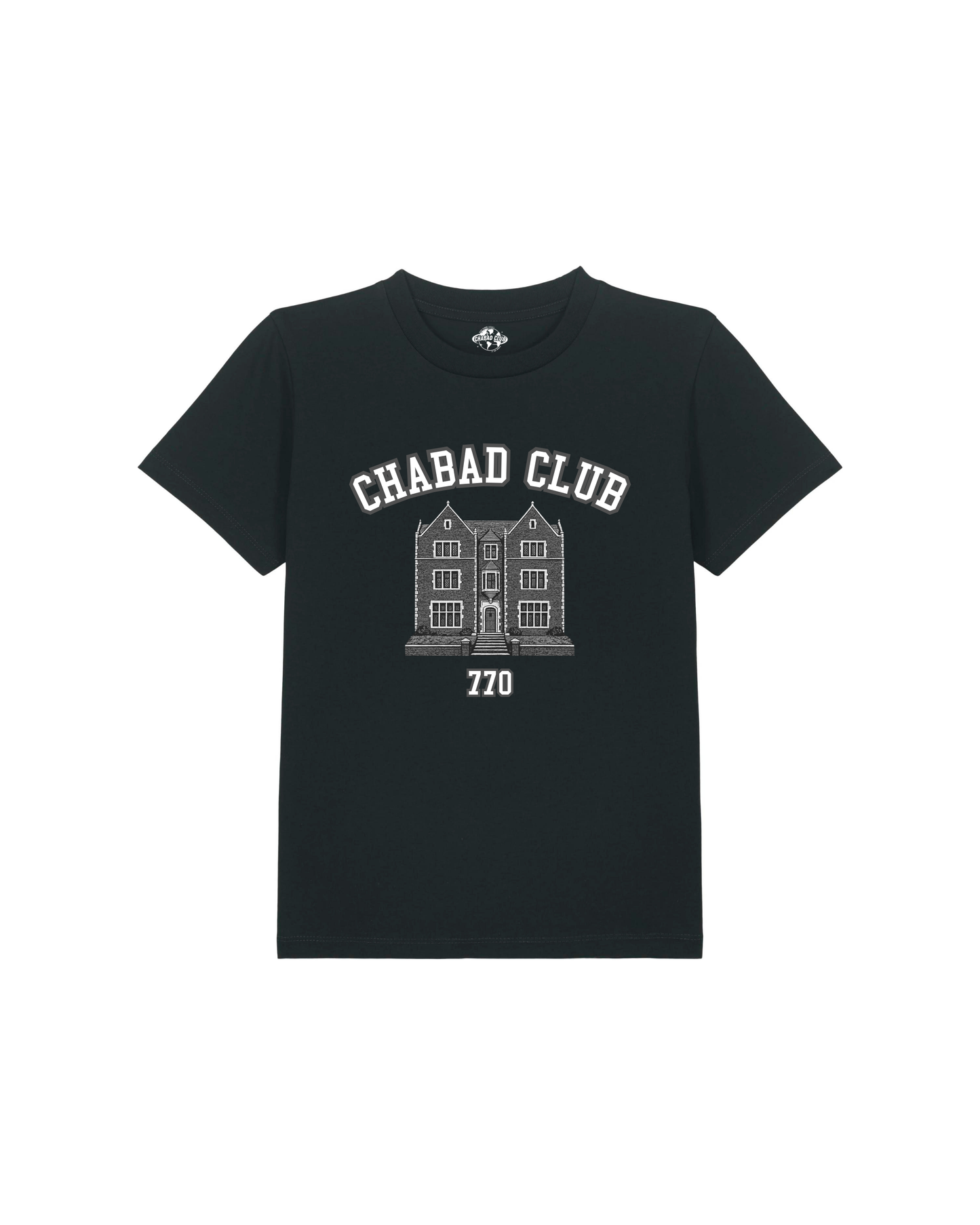 CHABAD CLUB TSHIRT ENFANT SYNA NOIR RECTO