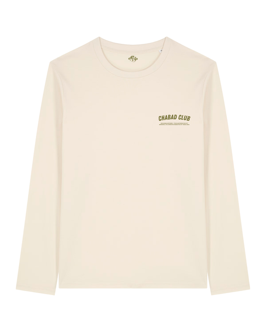 CHABAD CLUB TSHIRT MANCHES LONGUES FCHTTW ECRU RECTO