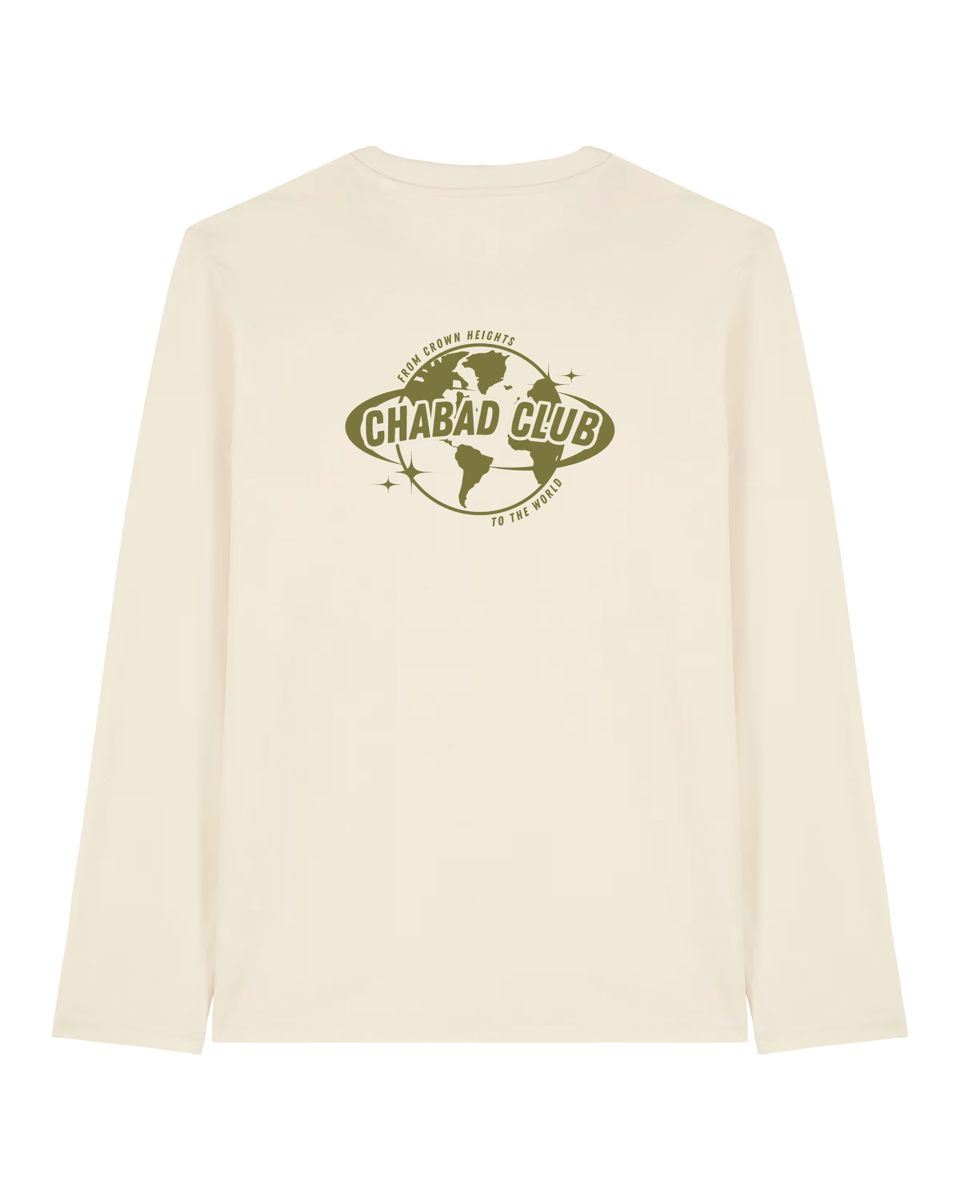 CHABAD CLUB TSHIRT MANCHES LONGUES FCHTTW ECRU VERSO