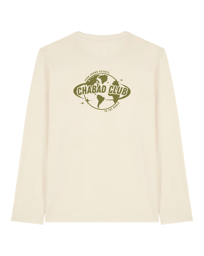 CHABAD CLUB TSHIRT MANCHES LONGUES FCHTTW ECRU VERSO