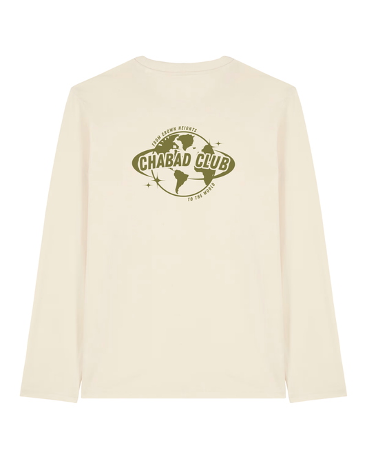 CHABAD CLUB TSHIRT MANCHES LONGUES FCHTTW ECRU VERSO
