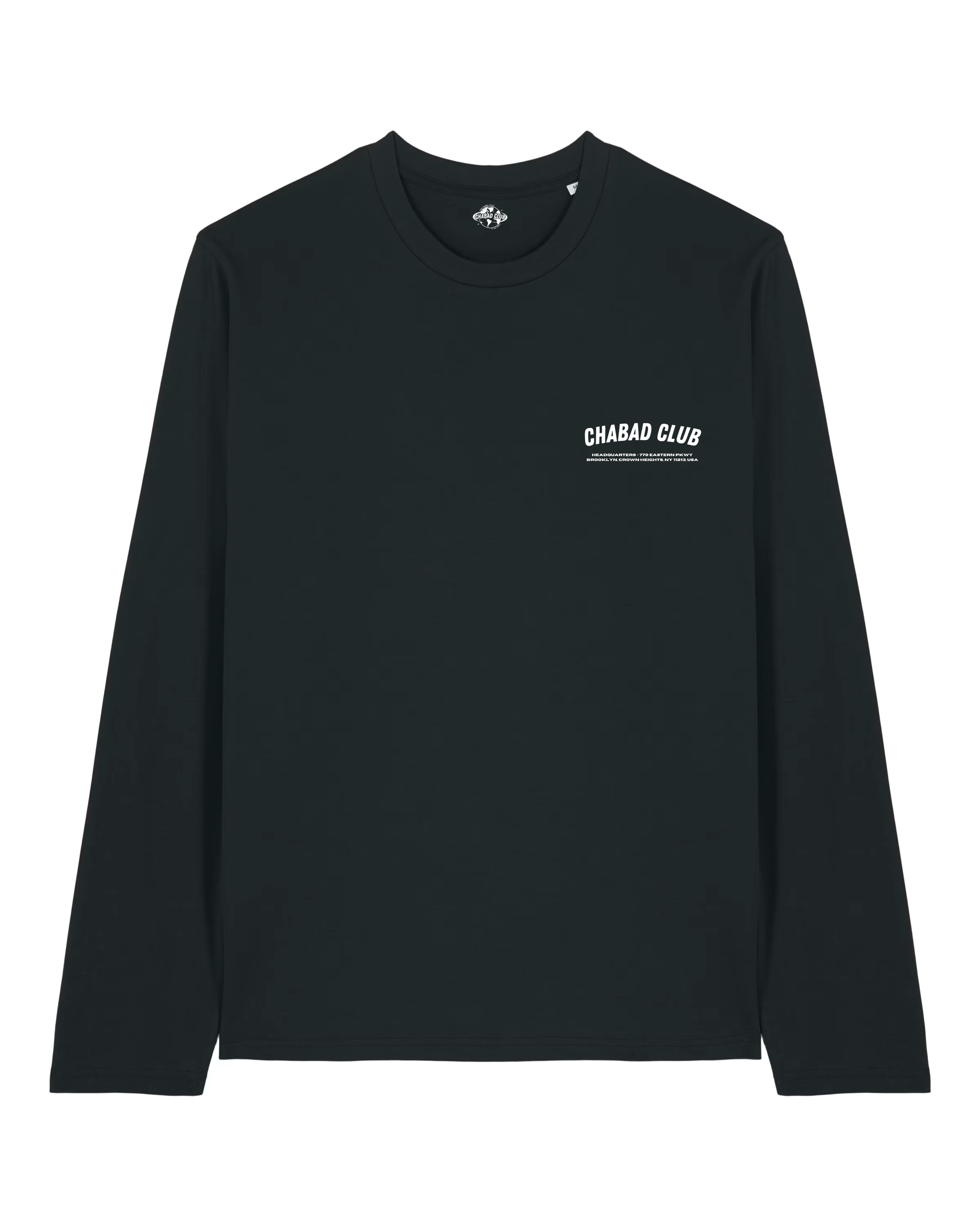 CHABAD CLUB TSHIRT MANCHES LONGUES FCHTTW NOIR RECTO