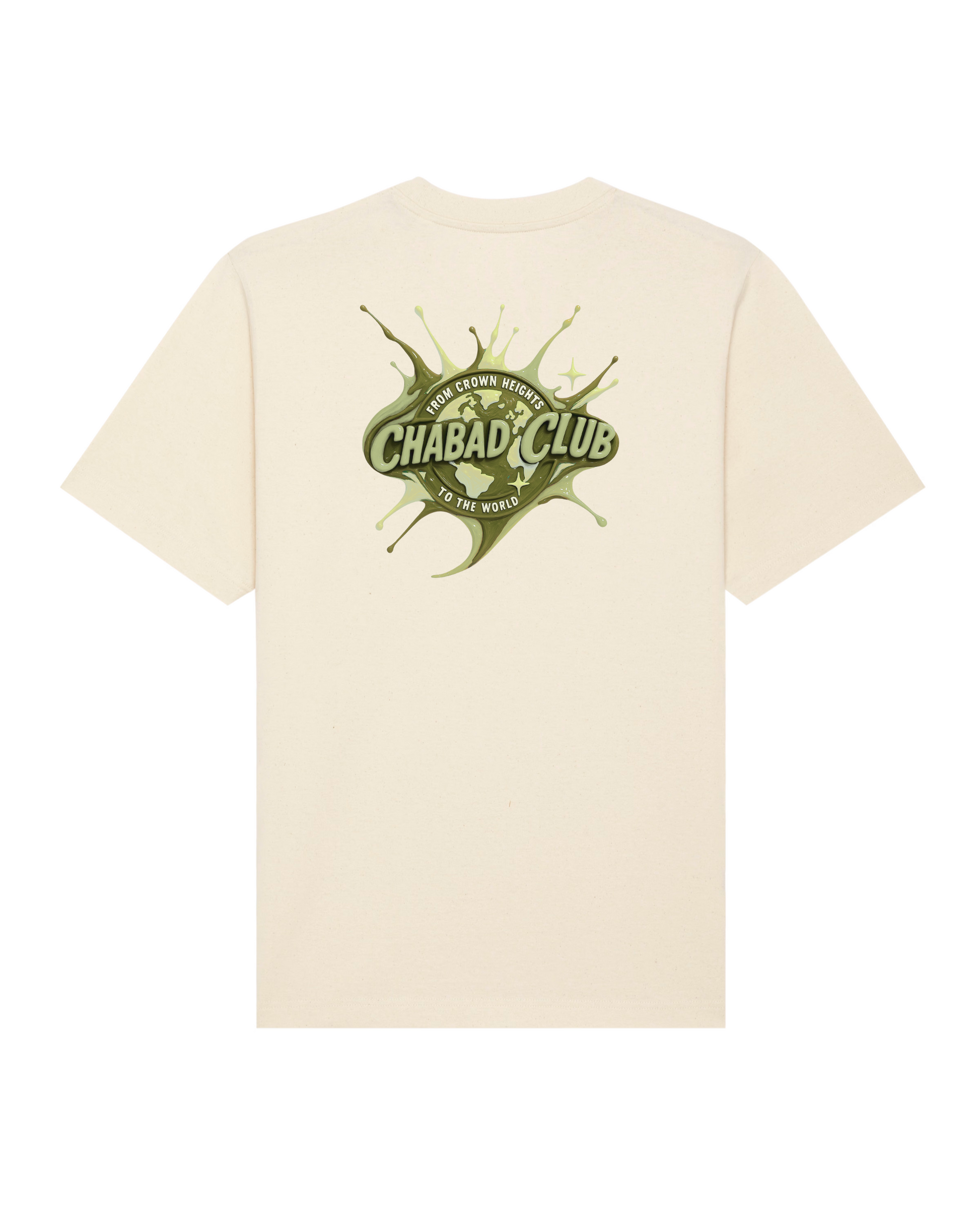 CHABAD CLUB TSHIRT PAINT ECRU VERSO