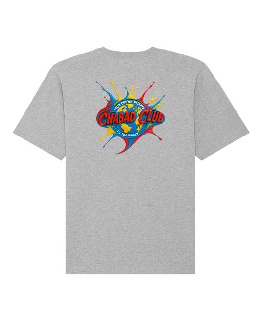 CHABAD CLUB TSHIRT PAINT GRIS VERSO