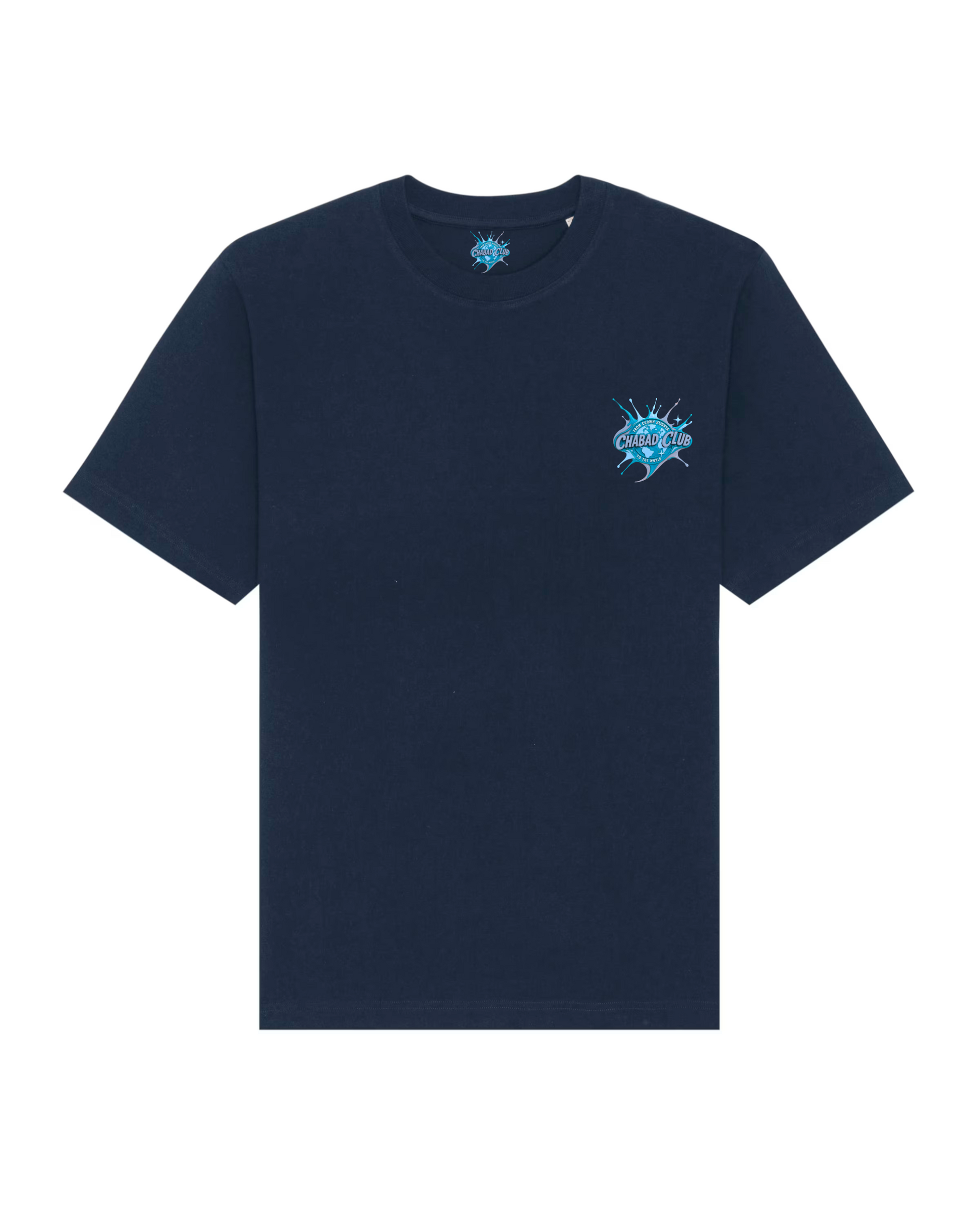CHABAD CLUB TSHIRT PAINT NAVY RECTO