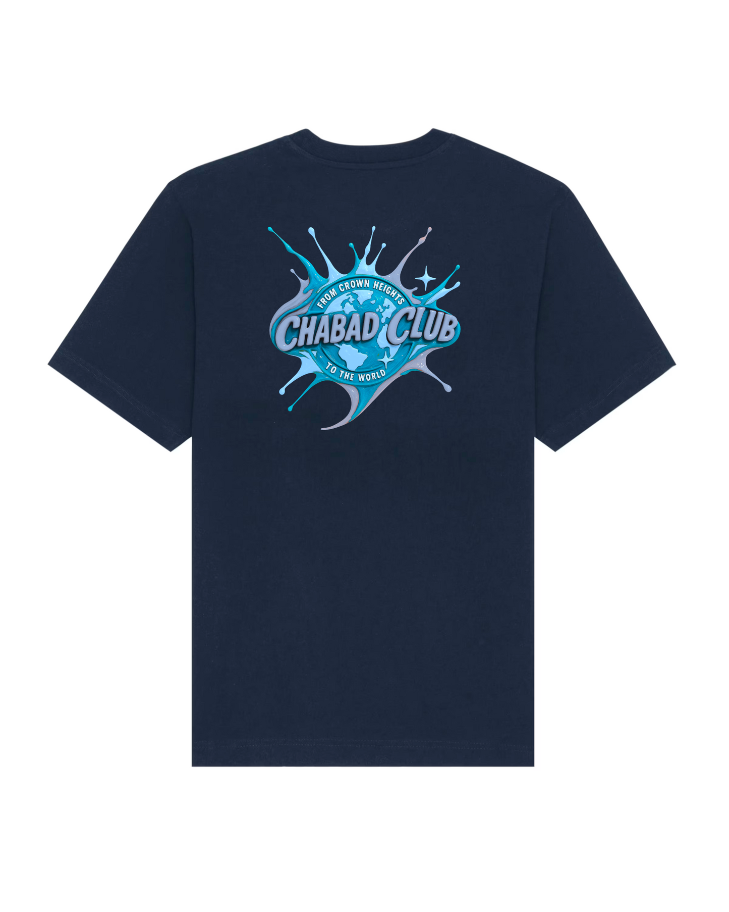 CHABAD CLUB TSHIRT PAINT NAVY VERSO