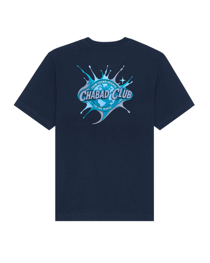 CHABAD CLUB TSHIRT PAINT NAVY VERSO