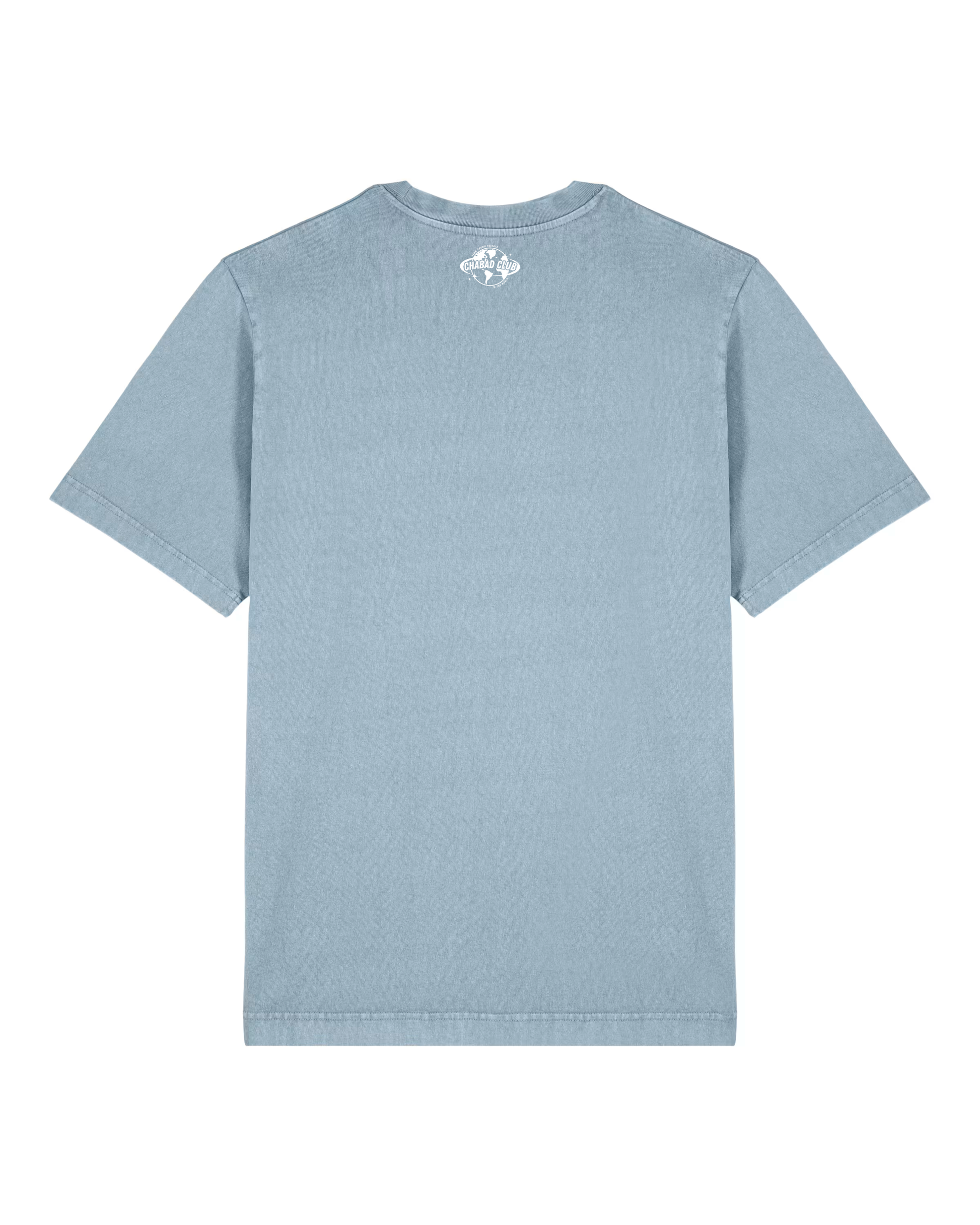 CHABAD CLUB TSHIRT SYNA BLEU CIEL VINTAGE VERSO