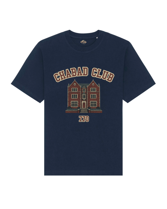 CHABAD CLUB TSHIRT SYNA NAVY RECTO