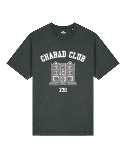 CHABAD CLUB TSHIRT SYNA NOIR VINTAGE RECTO
