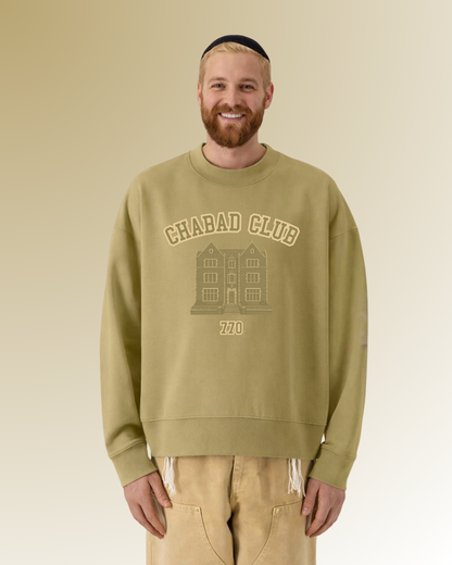 Sweatshirt Chabad Club 770 Olive